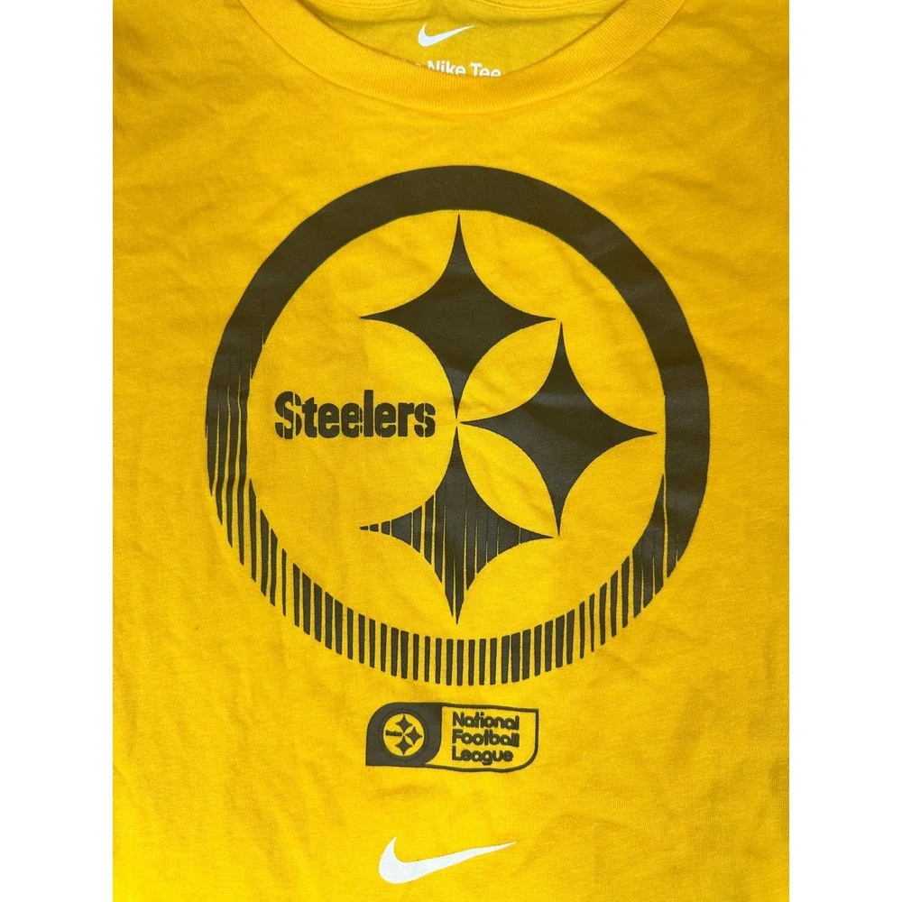 Nike Steelers Youth T-Shirt Yellow NFL Football Tee Kids Size Medium NWT